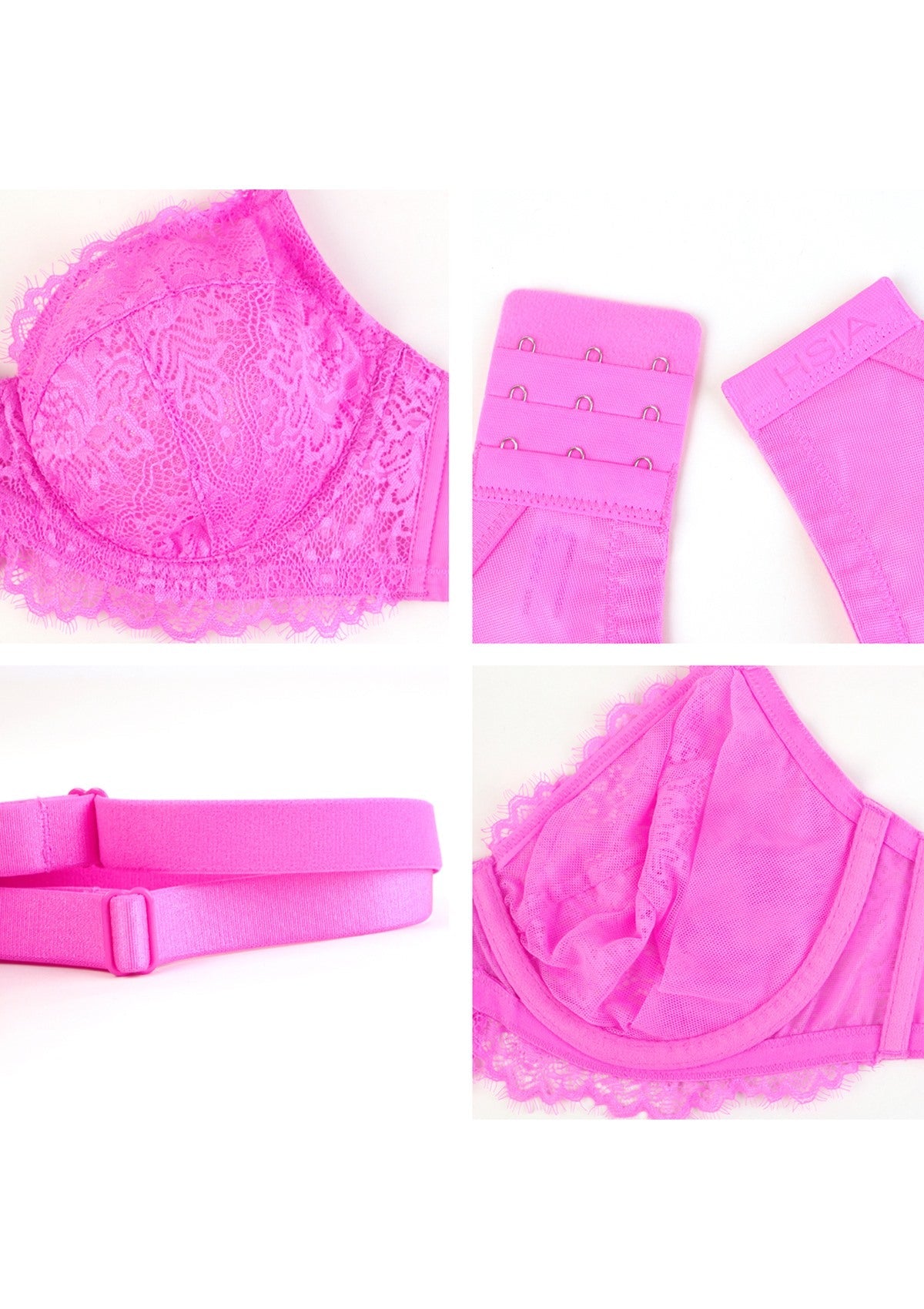 HSIA Black Sunflower Underwire Lace Bra - HSIA