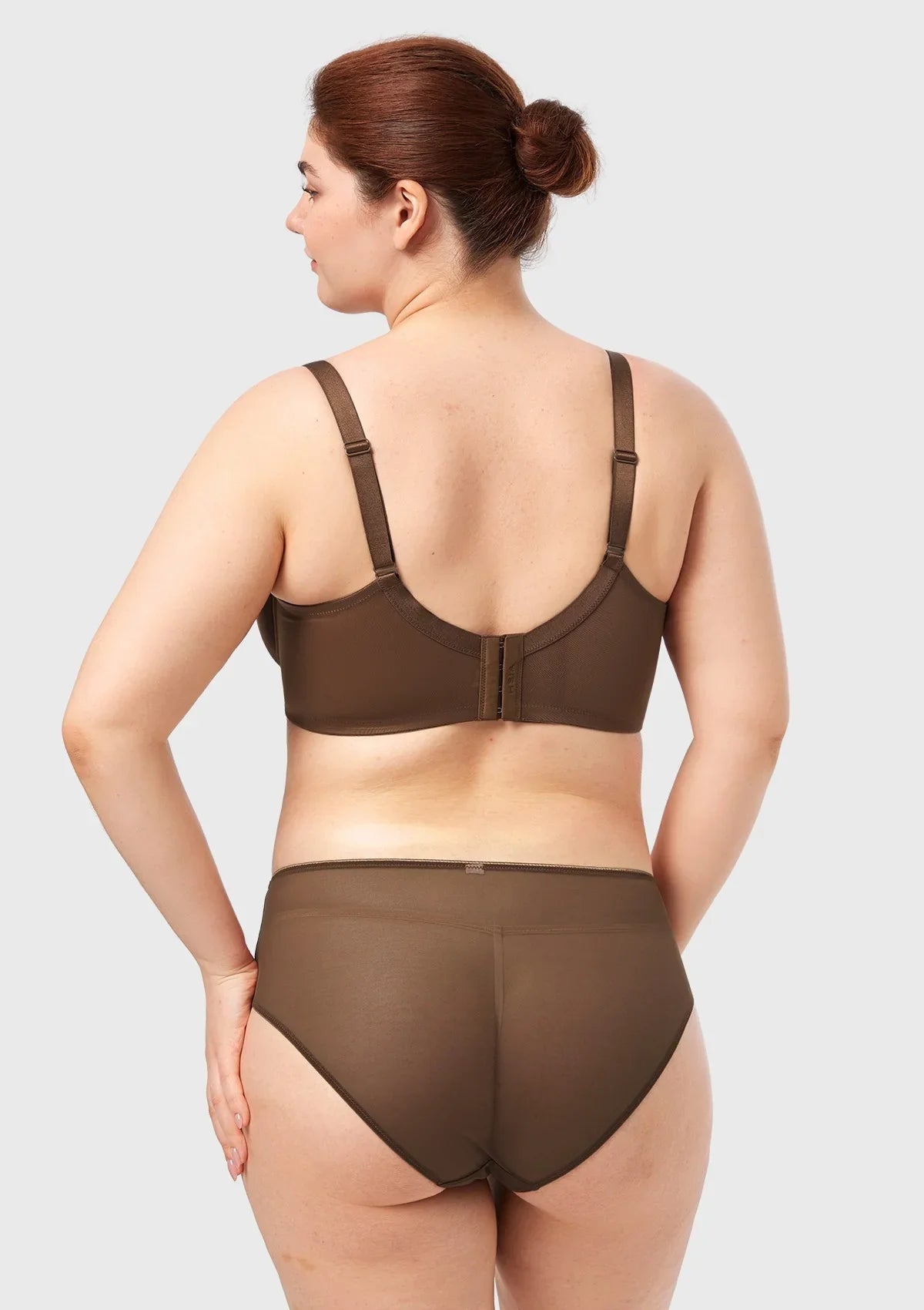 HSlA Pearl Shimmer Unlined Plus Size Full Coverage Underwire Comfortable Bra - HSIA