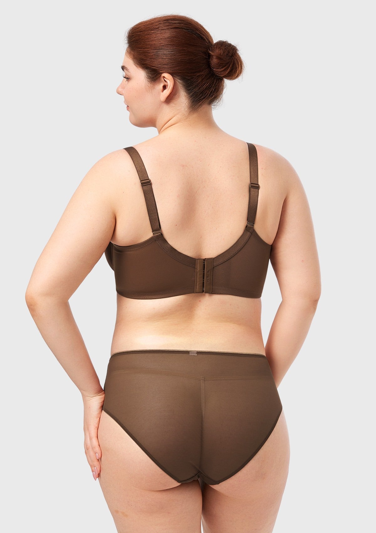 HSlA Pearl Shimmer Unlined Plus Size Full Coverage Underwire Comfortable Bra - HSIA