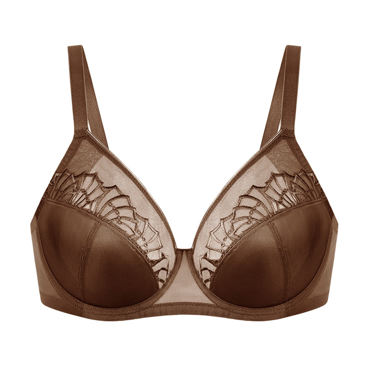 HSlA Pearl Shimmer Unlined Plus Size Full Coverage Underwire Comfortable Bra - HSIA