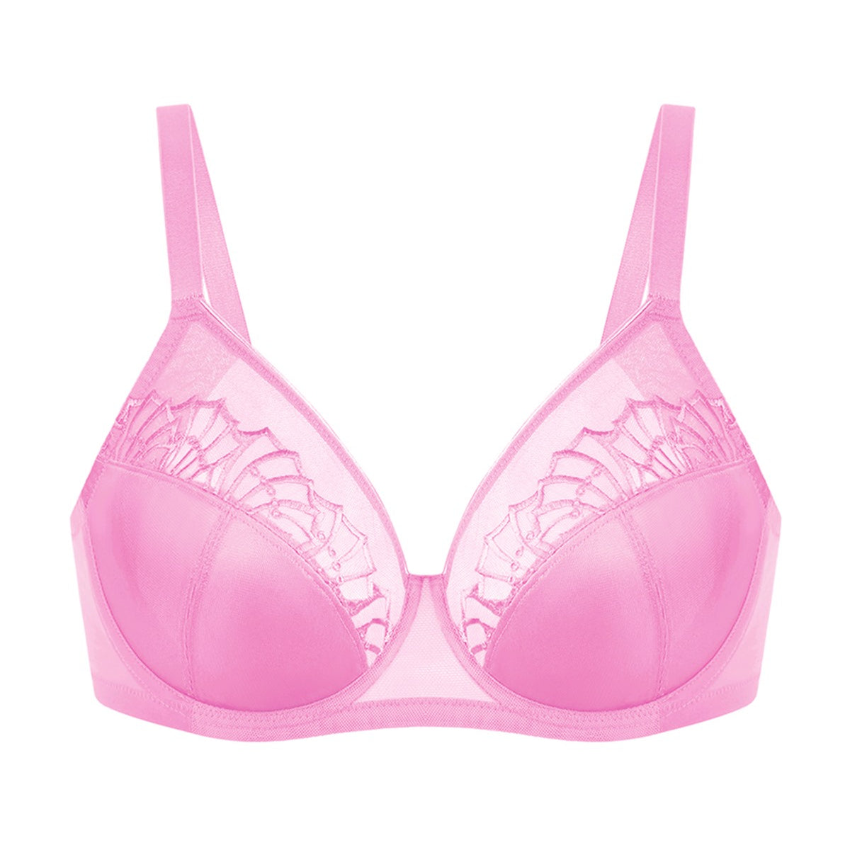 HSlA Pearl Shimmer Unlined Plus Size Full Coverage Underwire Comfortable Bra - HSIA