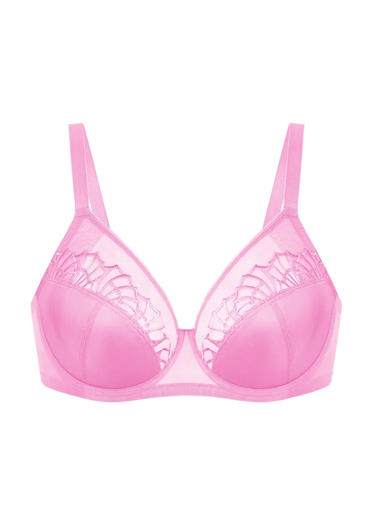 HSlA Pearl Shimmer Unlined Plus Size Full Coverage Underwire Comfortable Bra - HSIA