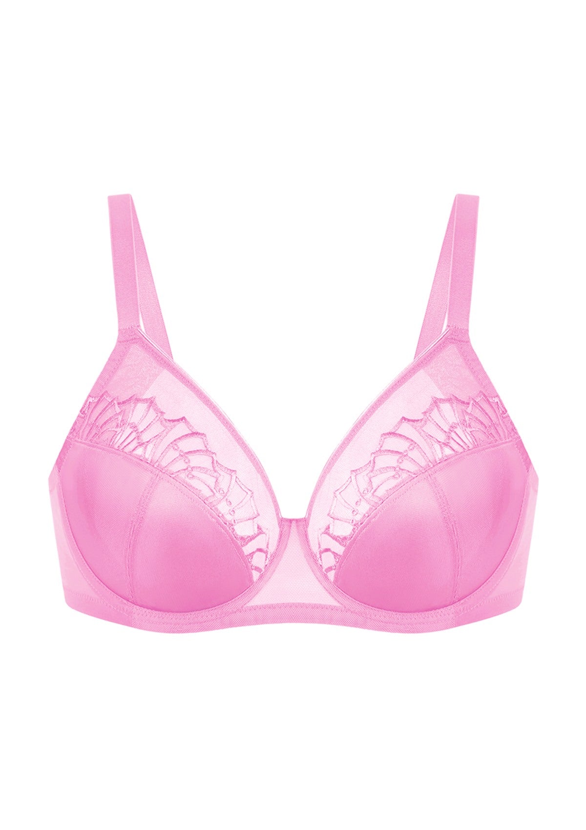 HSlA Pearl Shimmer Unlined Plus Size Full Coverage Underwire Comfortable Bra - HSIA