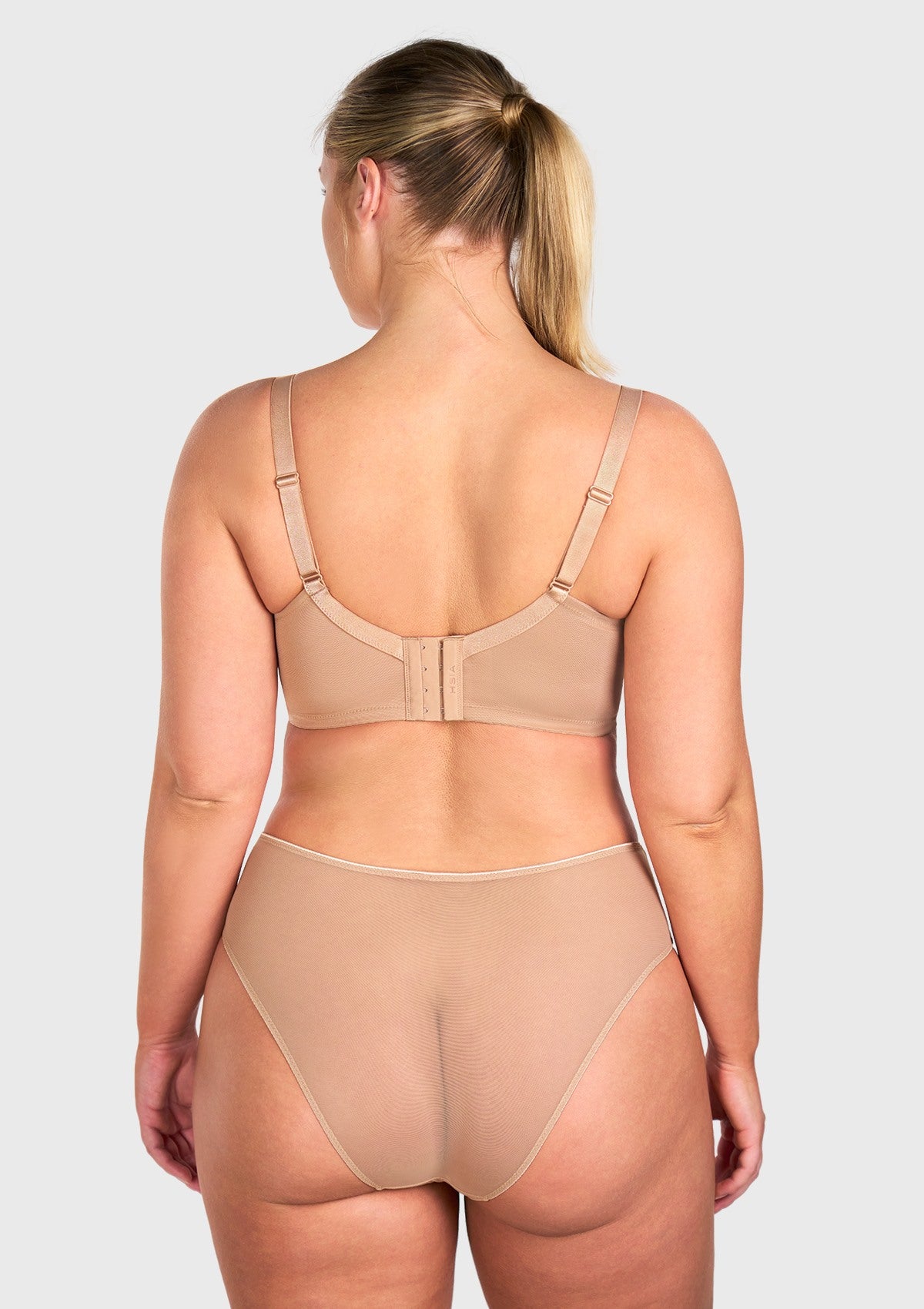 HSlA Pearl Shimmer Unlined Plus Size Full Coverage Underwire Comfortable Bra - HSIA