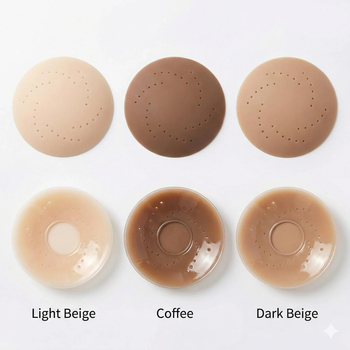 HSIA AirSwirl Breathable Ultra Thin 0.1mm Invisible Food-Grade Silicone Nipple Covers Hypoallergenic Reusable Seamless Pasties for Large Breasts DDD Cup - HSIA