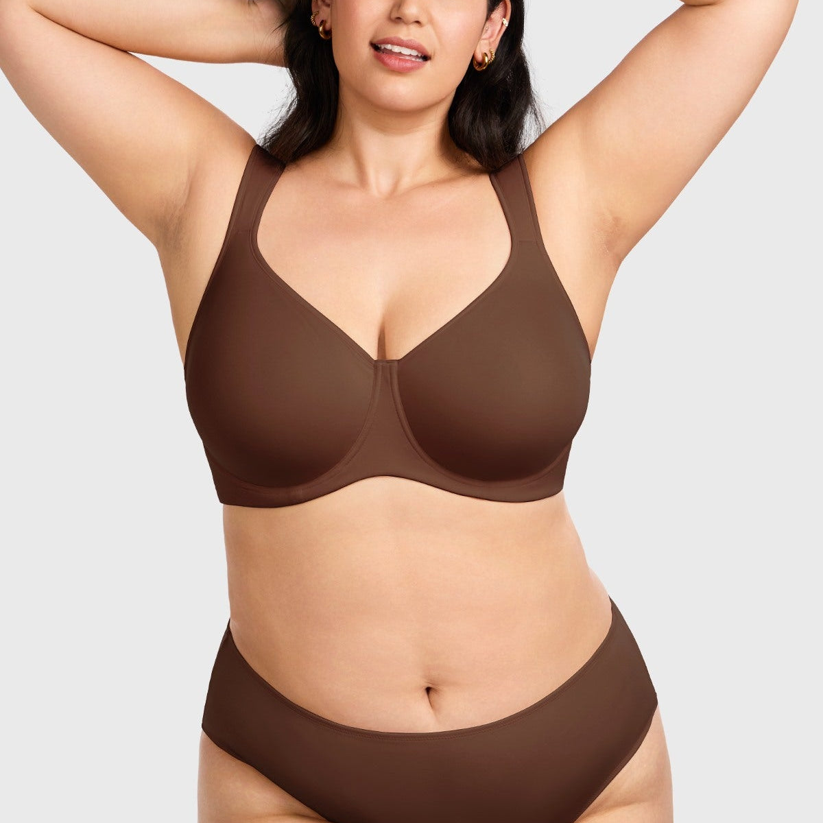 (Cardi B recommends)Joan Ultimate Soft T-shirt Unlined Underwire Minimizer Bra - HSIA