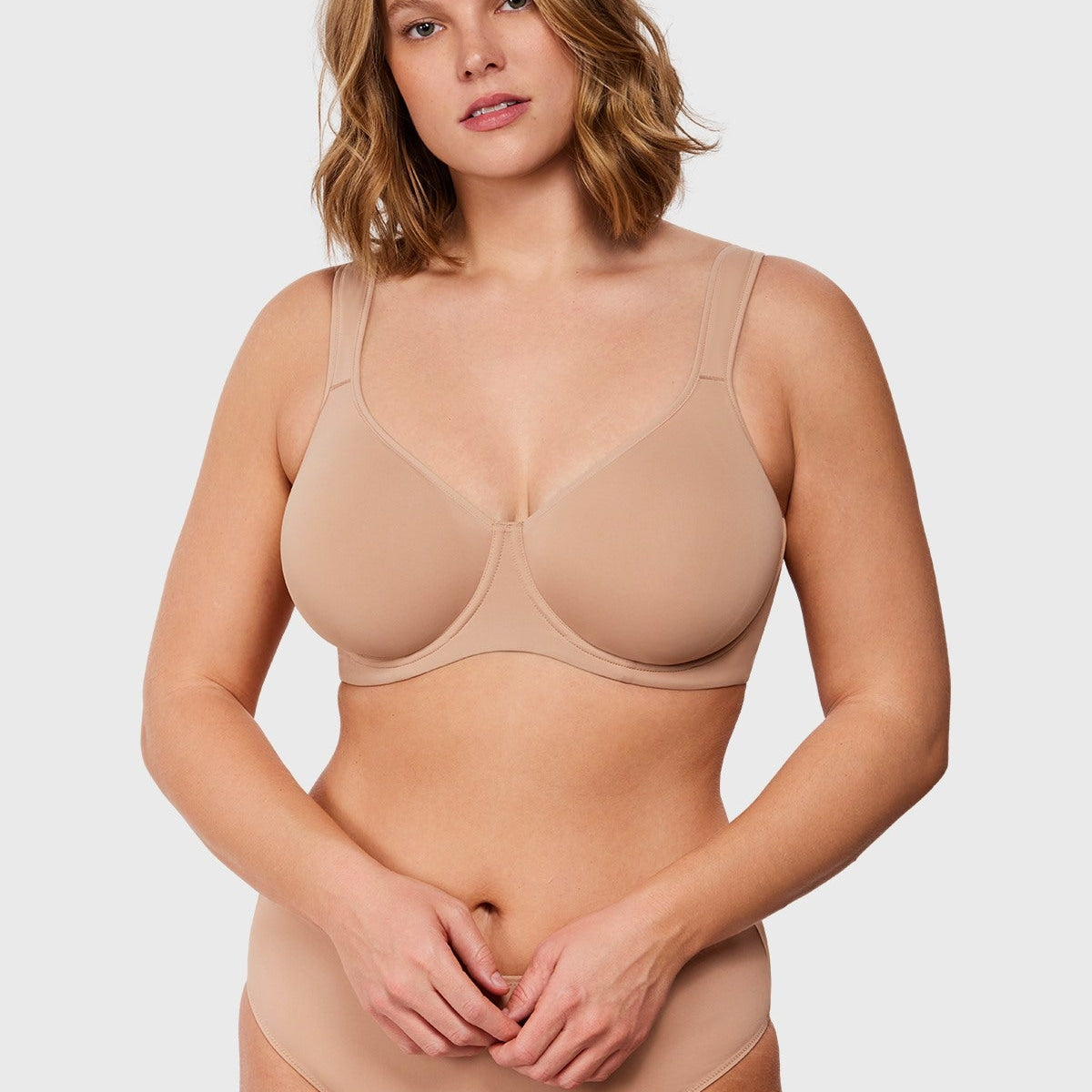 (Cardi B recommends)Joan Ultimate Soft T-shirt Unlined Underwire Minimizer Bra - HSIA