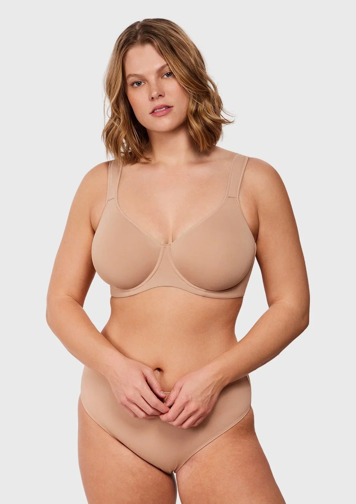 (Cardi B recommends)Joan Ultimate Soft T-shirt Unlined Underwire Minimizer Bra - HSIA