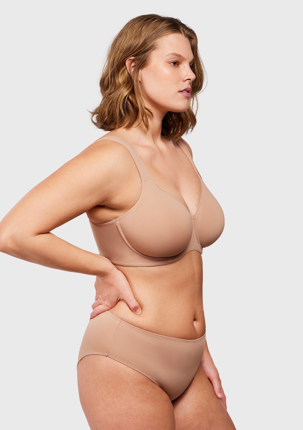 (Cardi B recommends)Joan Ultimate Soft T-shirt Unlined Underwire Minimizer Bra - HSIA