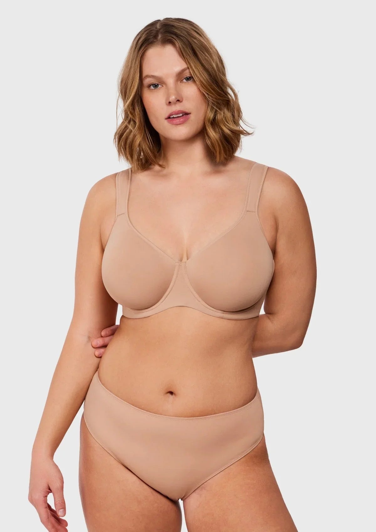 (Cardi B recommends)Joan Ultimate Soft T-shirt Unlined Underwire Minimizer Bra - HSIA