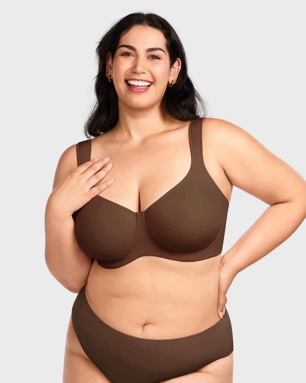(Cardi B recommends)Joan Ultimate Soft T-shirt Unlined Underwire Minimizer Bra - HSIA