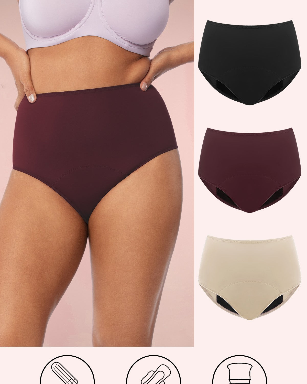 LeakLock High-Rise Period Brief Underwear - HSIA