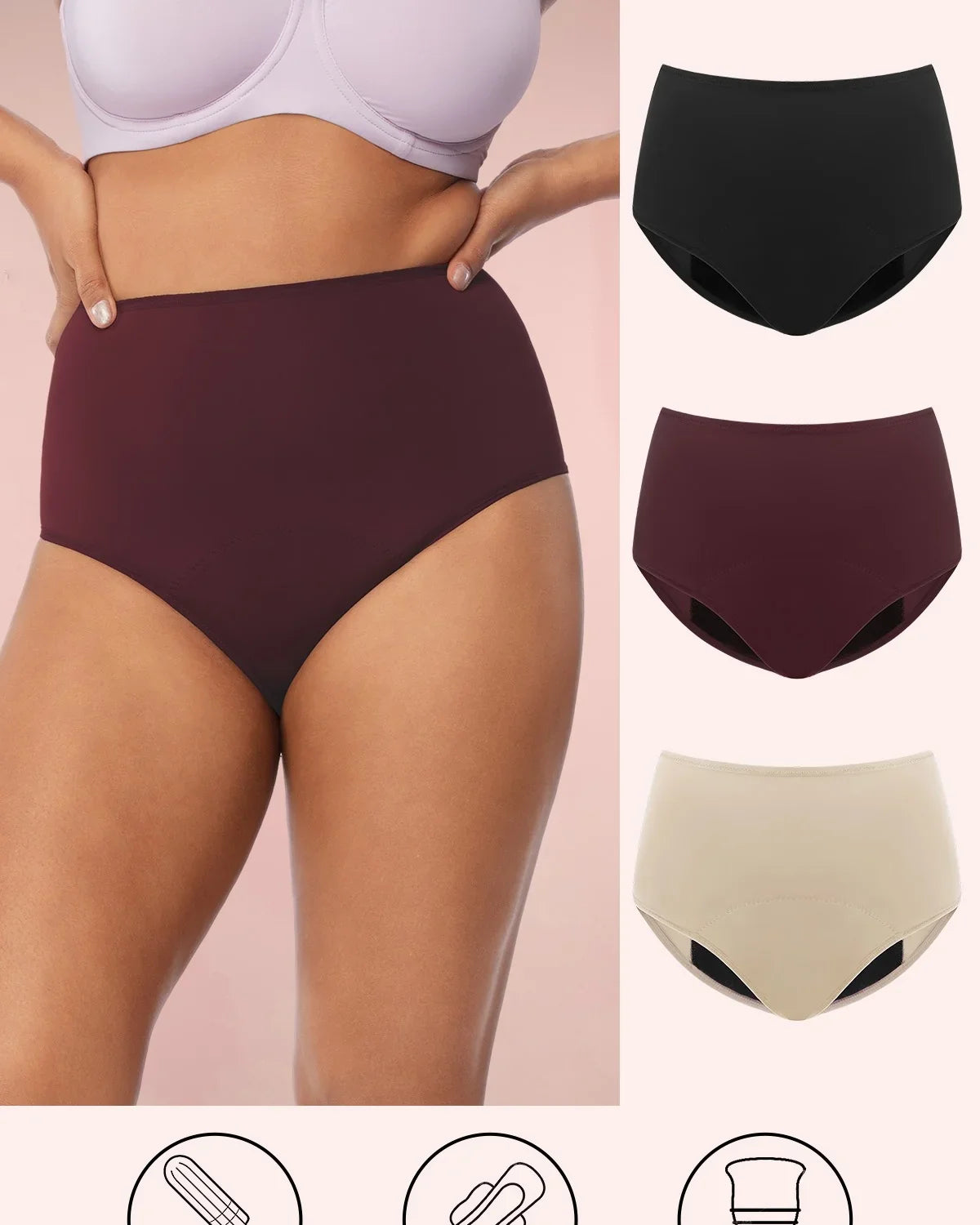 LeakLock High-Rise Period Brief Underwear - HSIA