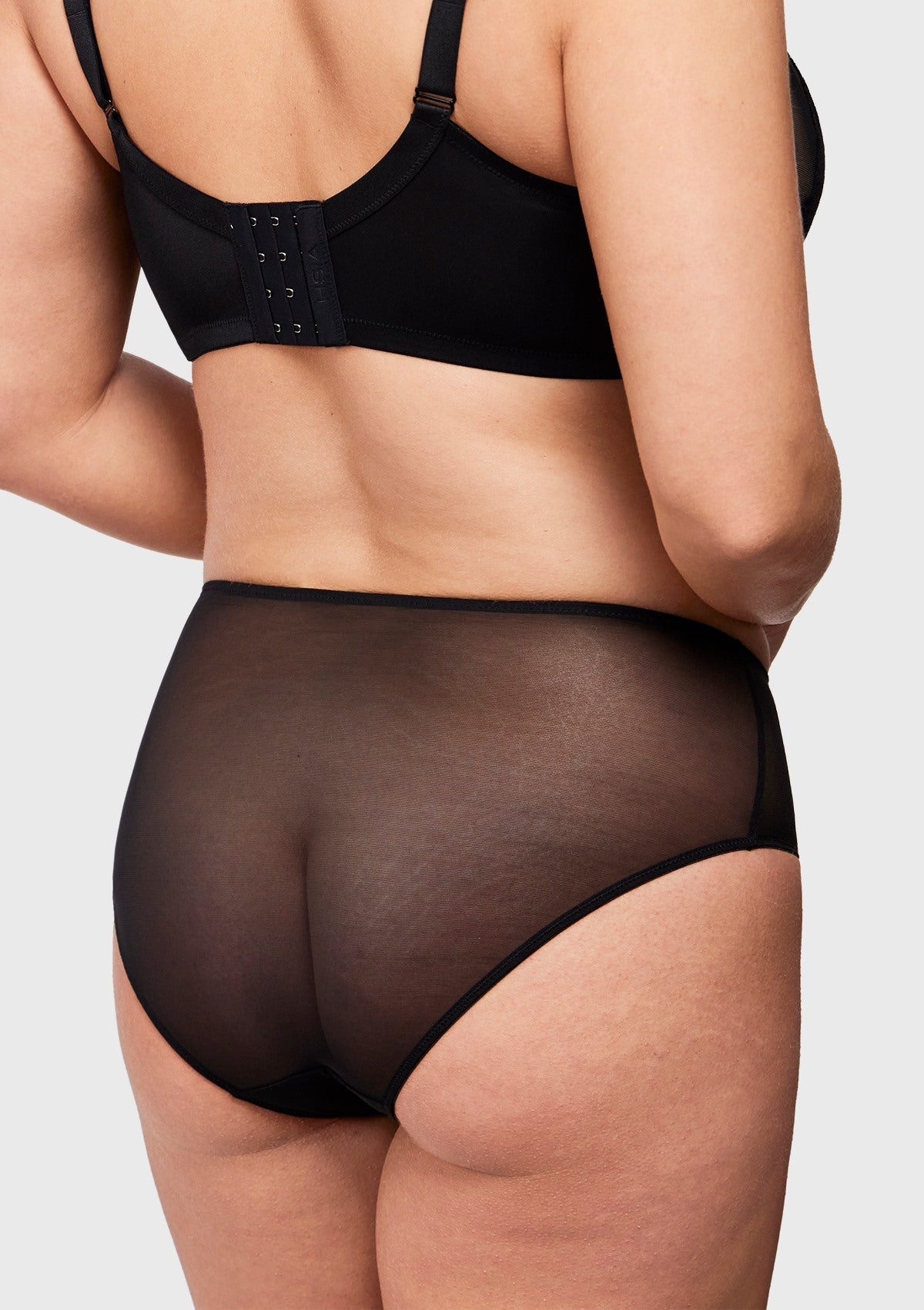 Songful Mermaid High-Rise Black Lace Brief Underwear - HSIA