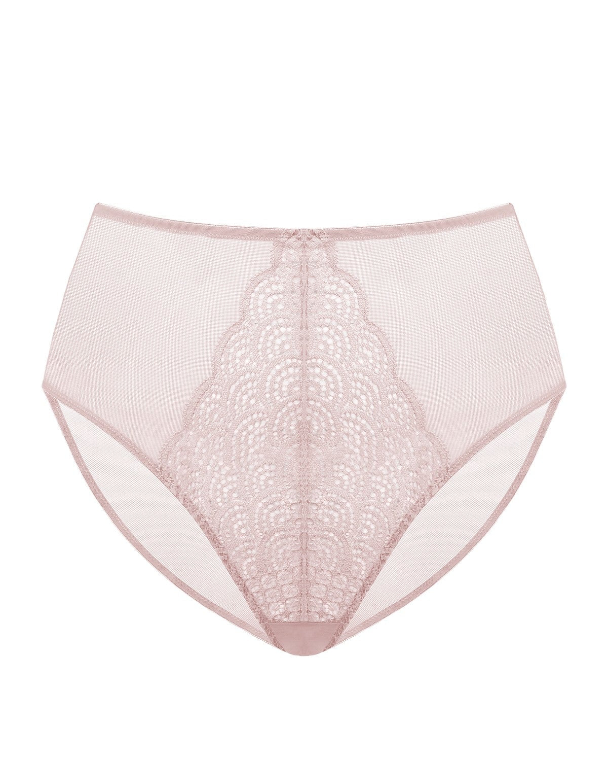 Mermaid High-Rise Light Pink Lace Brief Underwear - HSIA