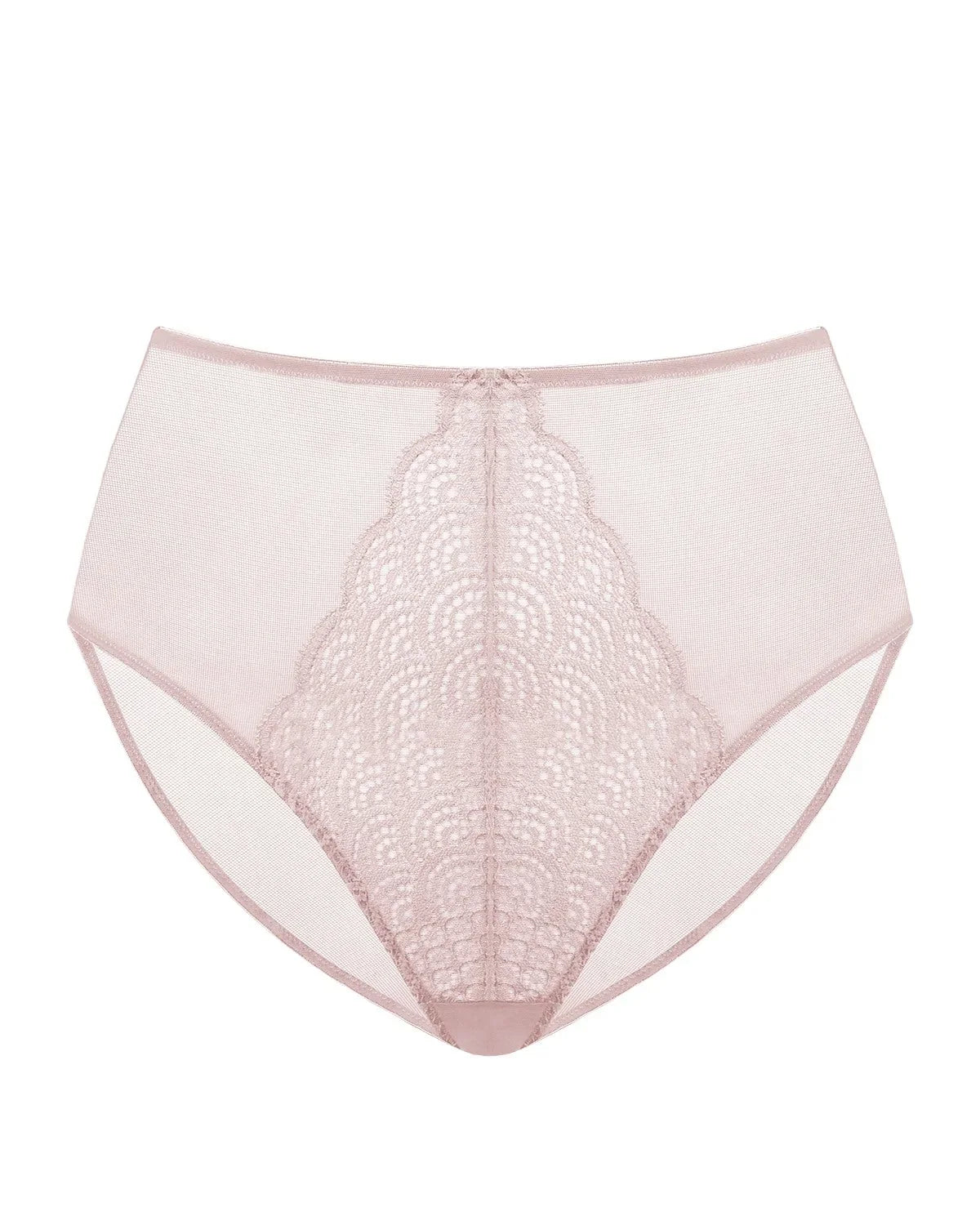 Mermaid High-Rise Light Pink Lace Brief Underwear - HSIA