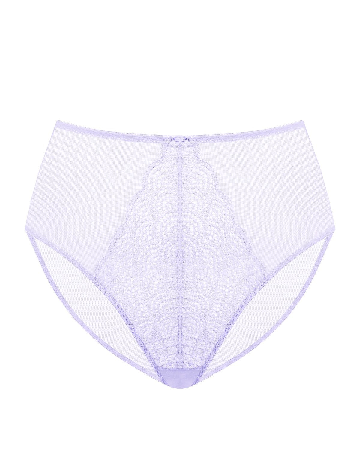 Mermaid High-Rise Light Purple Lace Brief Underwear - HSIA