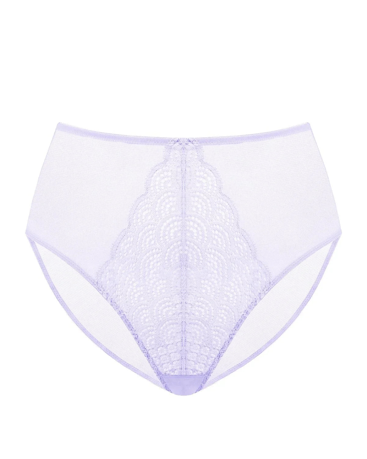 Mermaid High-Rise Light Purple Lace Brief Underwear - HSIA