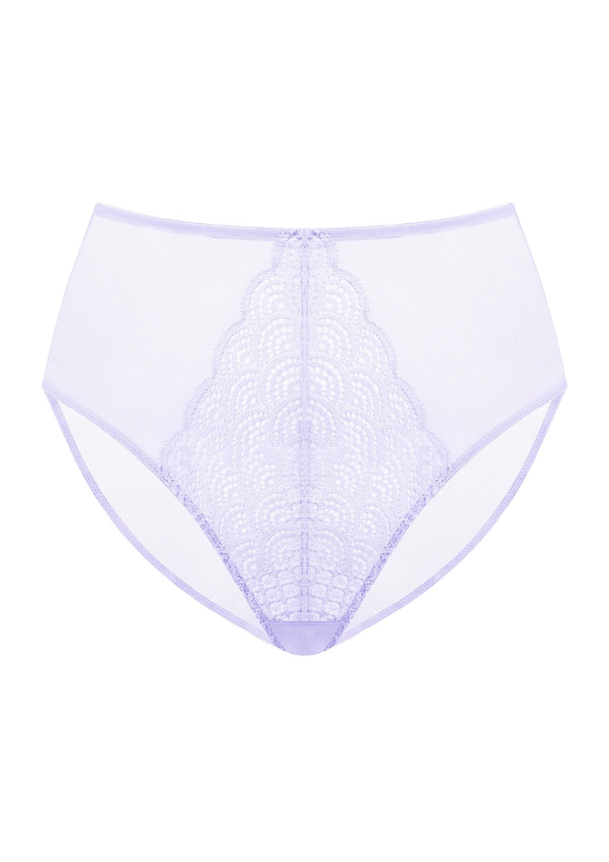 Mermaid High-Rise Light Purple Lace Brief Underwear - HSIA