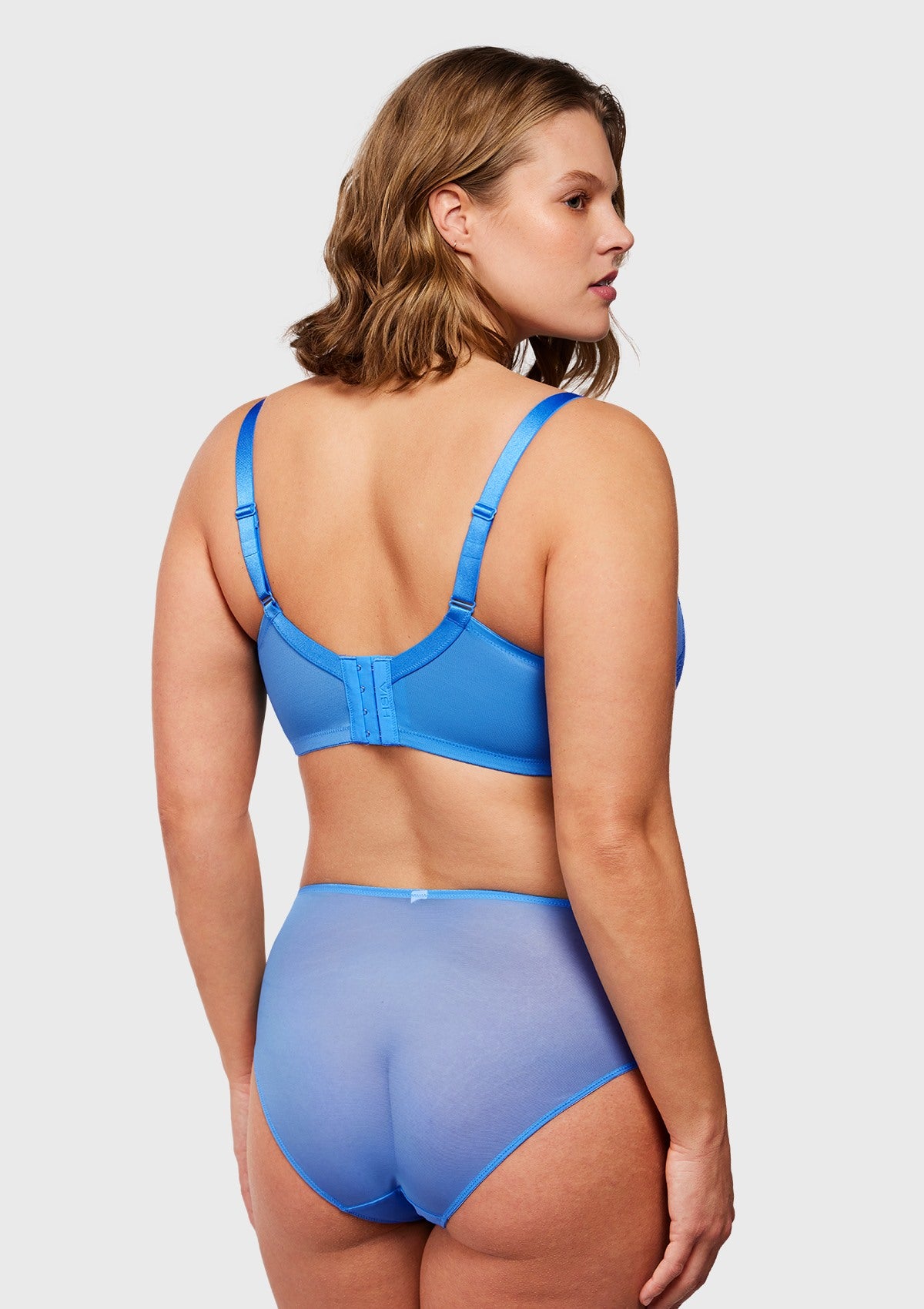 (Cardi B recommends)Mermaid Scales Lace Azure Sky Unlined Bra - HSIA