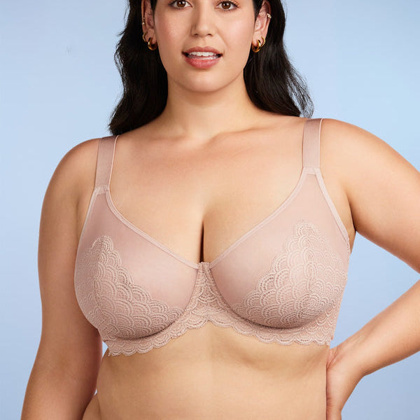 (Cardi B recommends)Mermaid Scales Lace Unlined Bra - HSIA