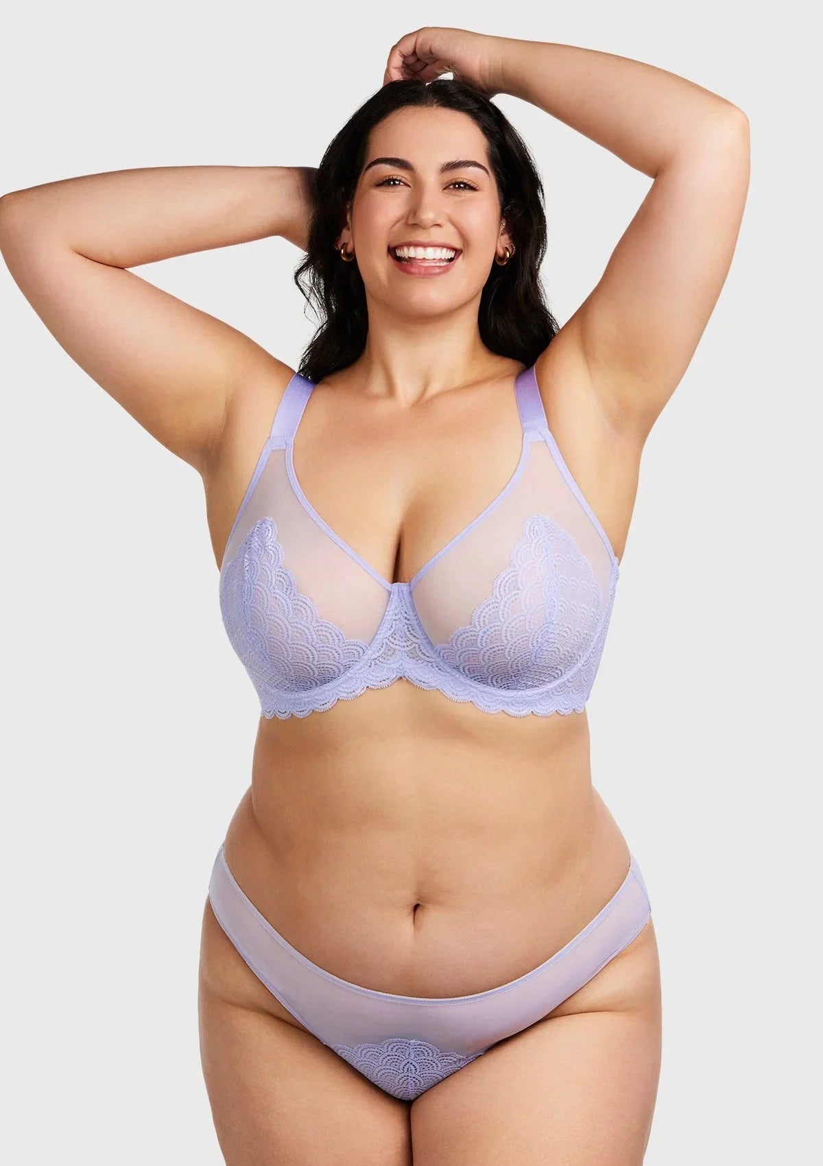 (Cardi B recommends)Mermaid Scales Lace Underwire Bra - HSIA