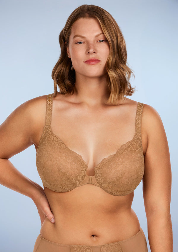 Nymphaea Front-Close Lace Unlined Underwire Bra