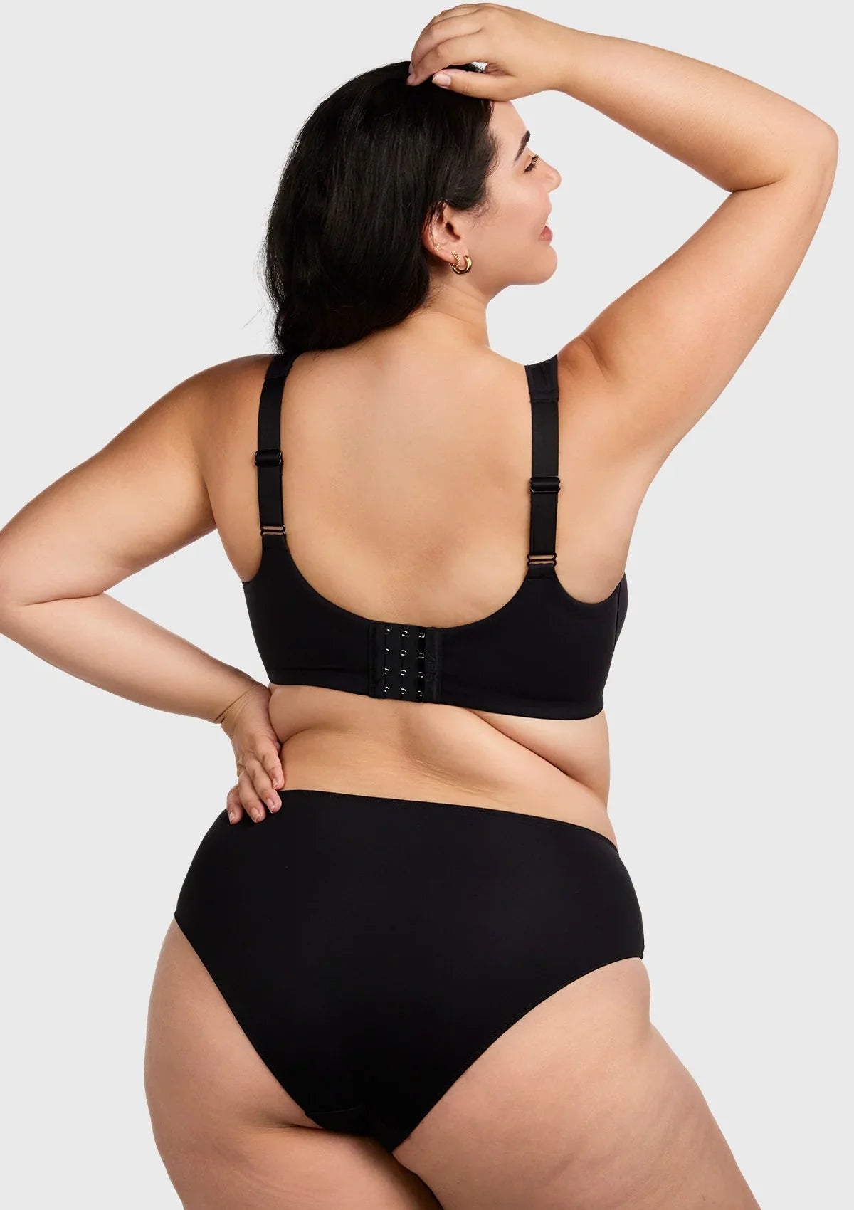 Patricia T-shirt Black Lightly Padded Underwire Minimizer Bra - HSIA