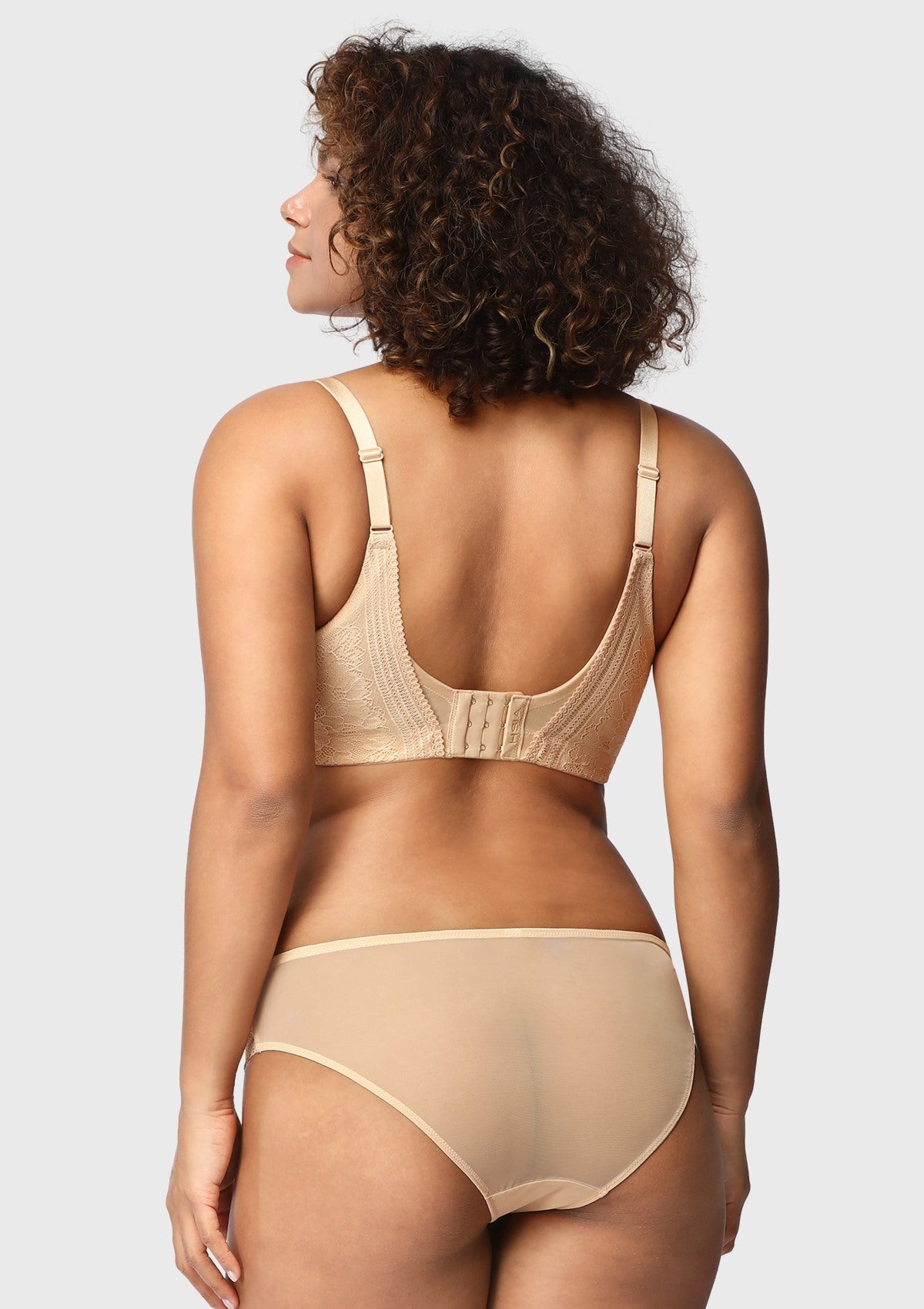 Peony Deep V Lace Wireless Unlined Bralette - HSIA