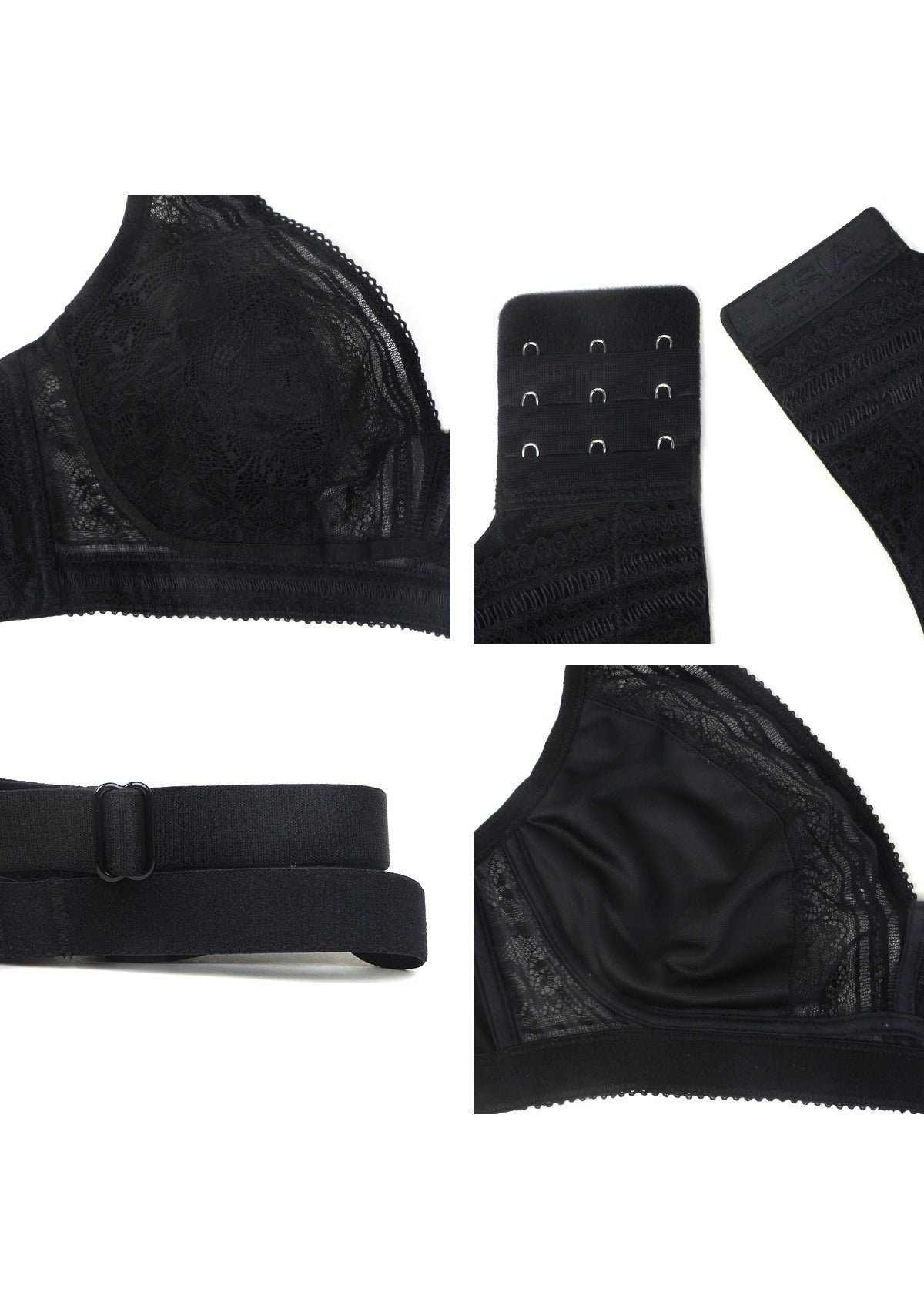 Peony Deep V Lace Wireless Unlined Bralette - HSIA