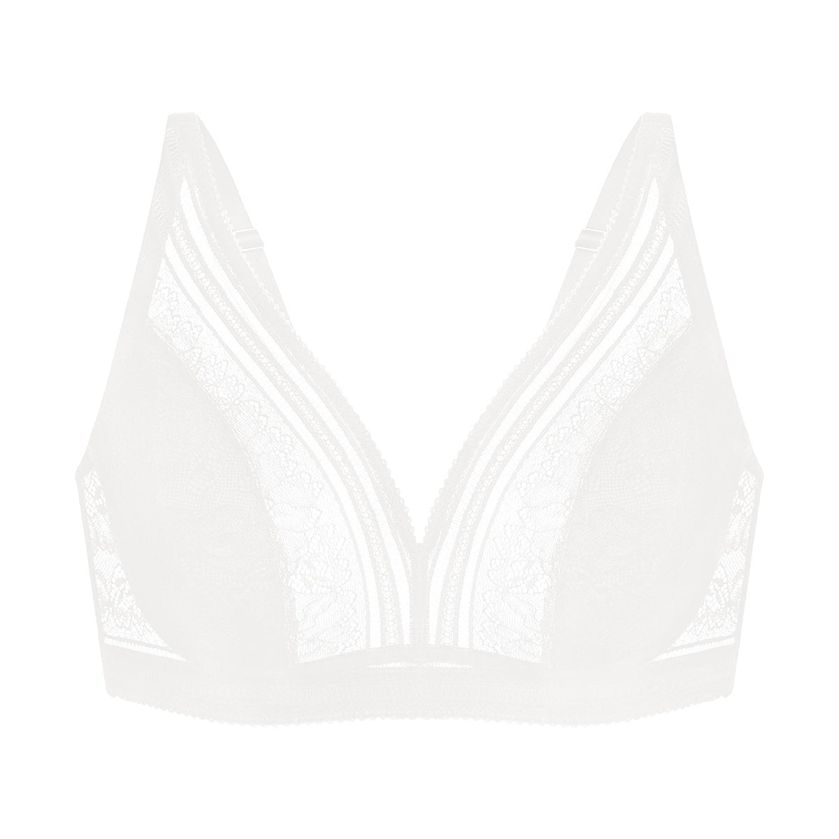 Peony Deep V Lace Wireless Unlined Bralette - HSIA
