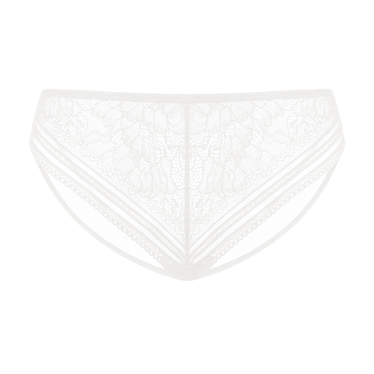 Peony Mid-rise Lace Bikini Underwear - HSIA