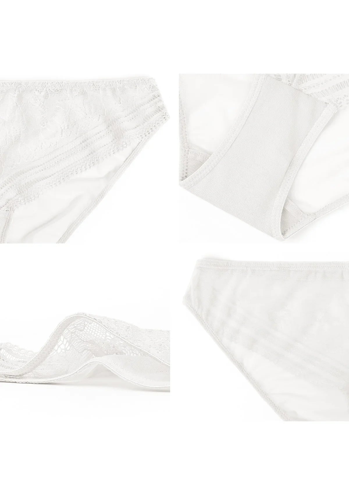 Peony Mid-rise Lace Bikini Underwear - HSIA