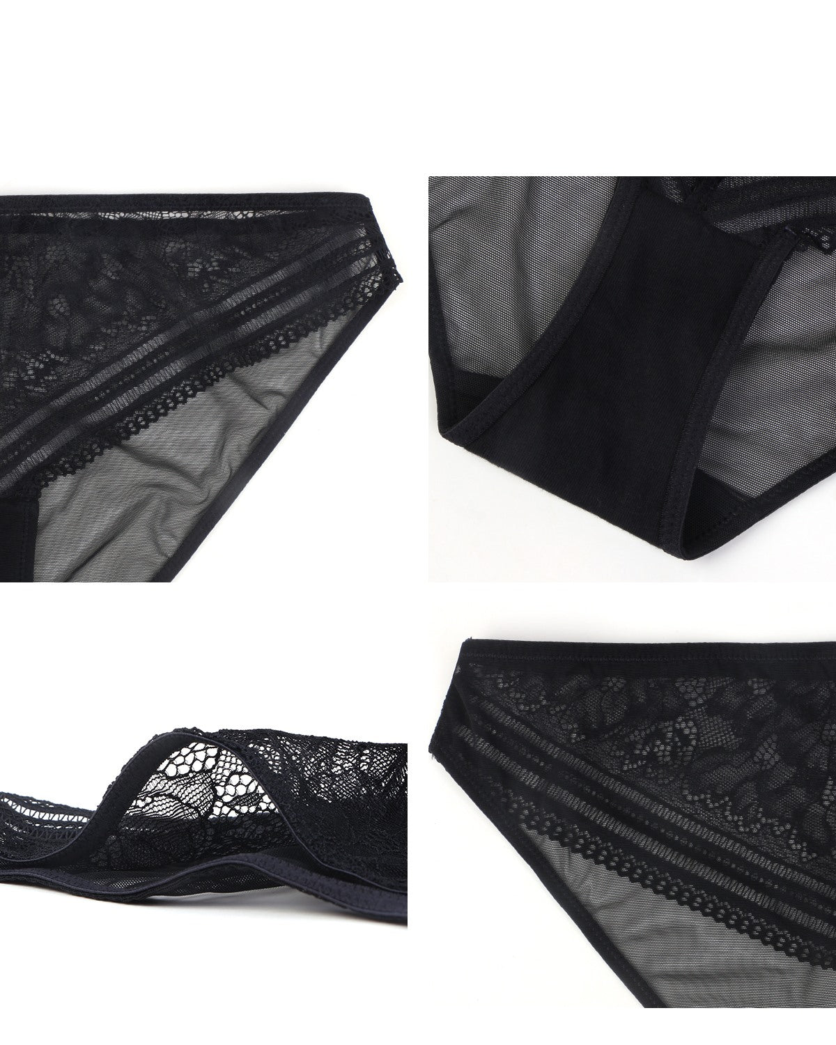 Peony Mid-rise Lace Bikini Underwear - HSIA