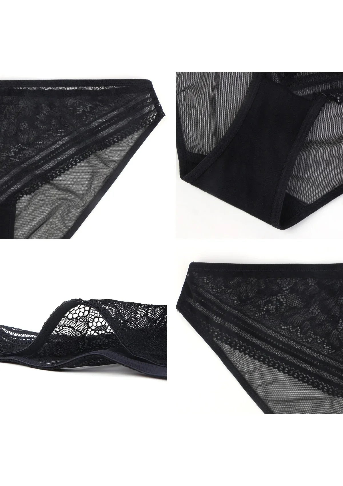 Peony Mid-rise Lace Bikini Underwear - HSIA