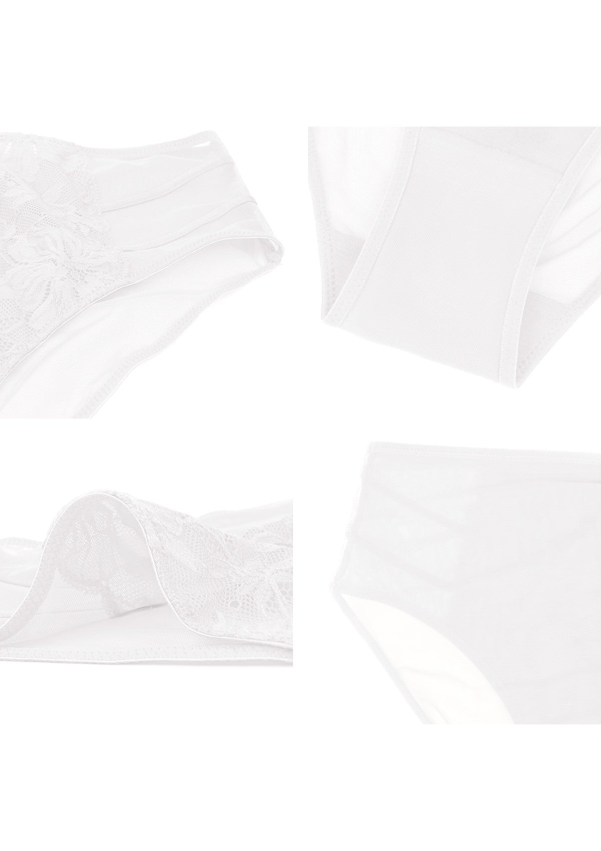 HSIA Breathable Sexy Lace White Bikini Underwear - HSIA