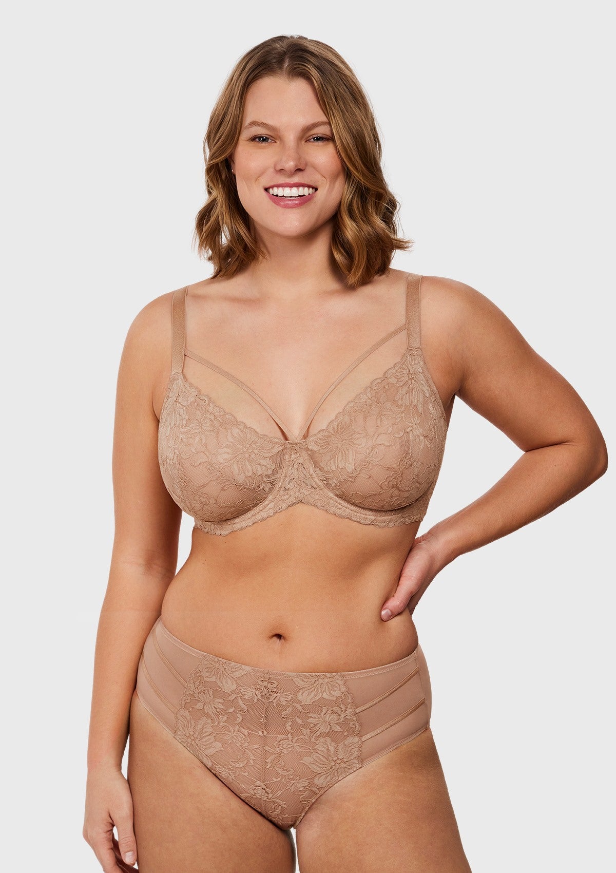 Pretty In Petals Black Unlined Strappy Lace Bra - HSIA