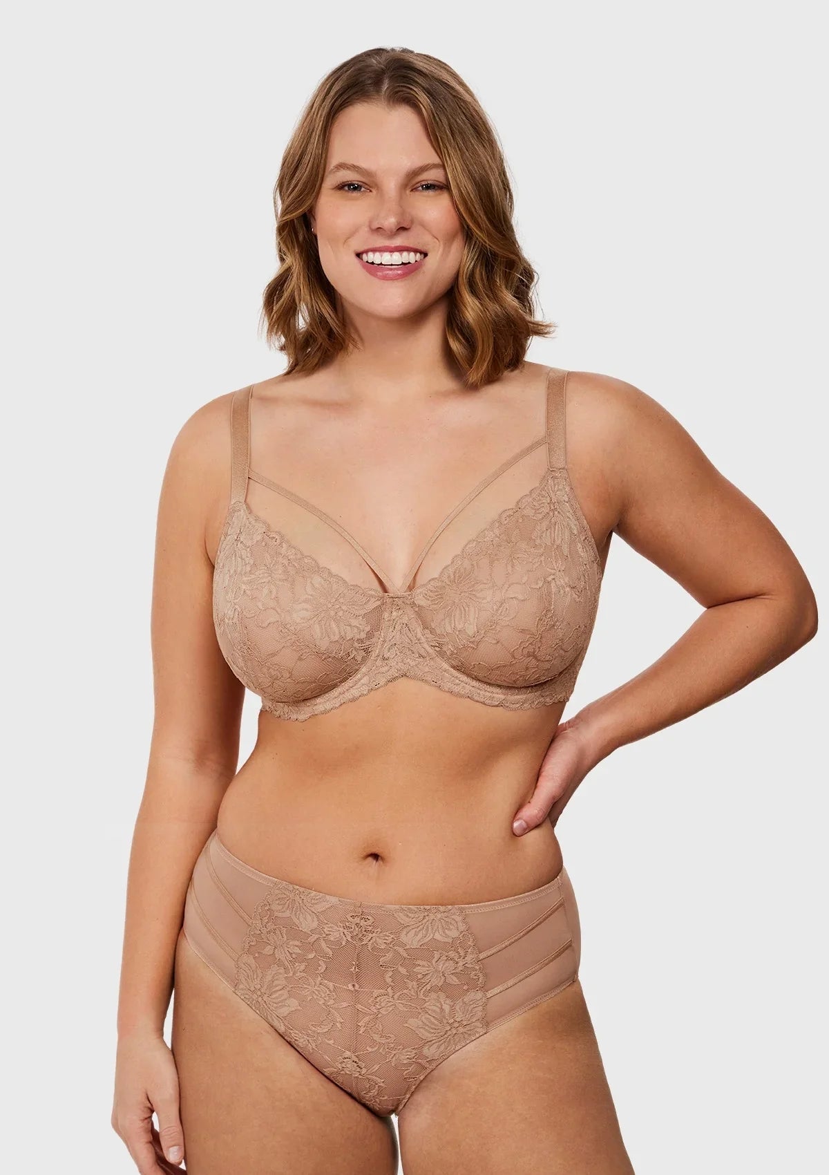 Pretty In Petals Unlined Strappy Lace Bra - HSIA