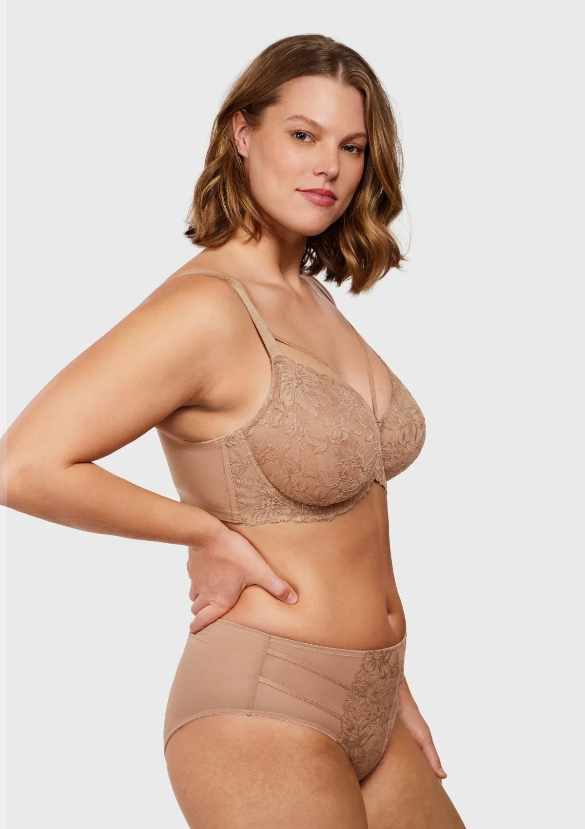 Pretty In Petals Unlined Strappy Lace Bra - HSIA