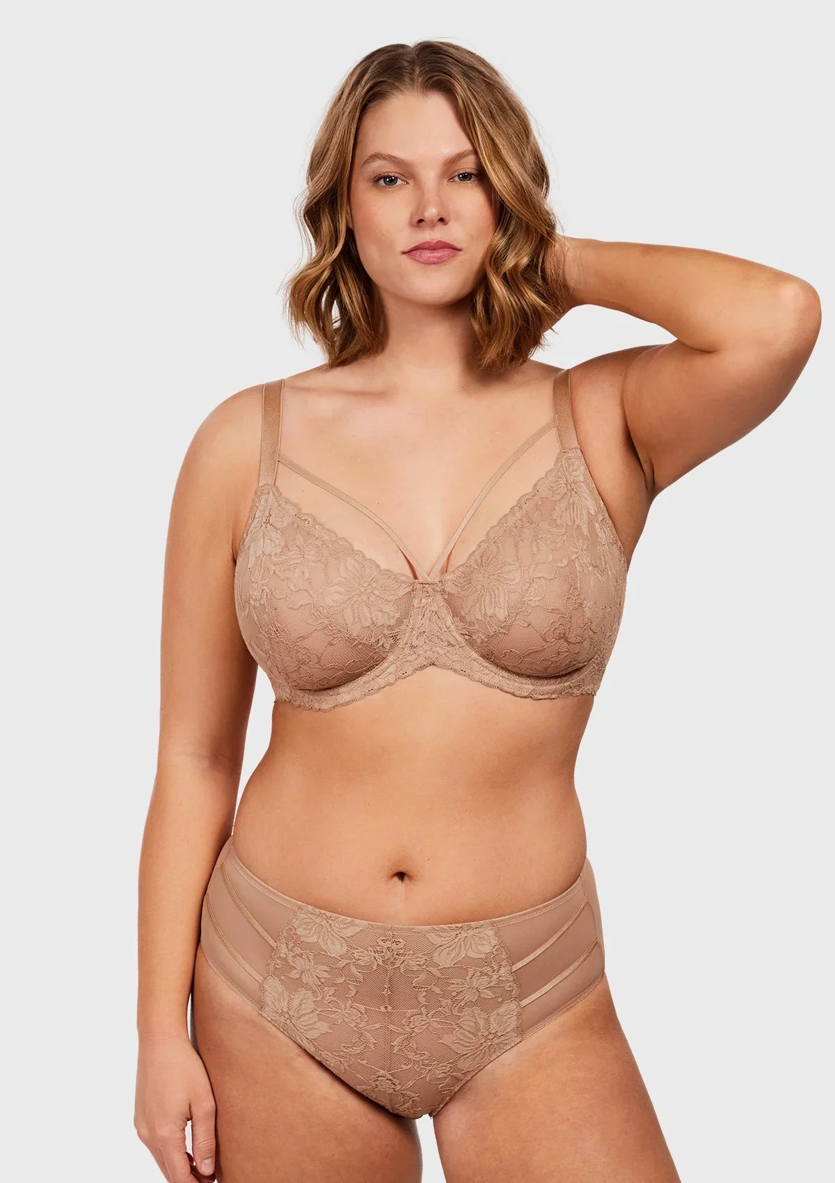 Pretty In Petals Unlined Strappy Lace Bra - HSIA
