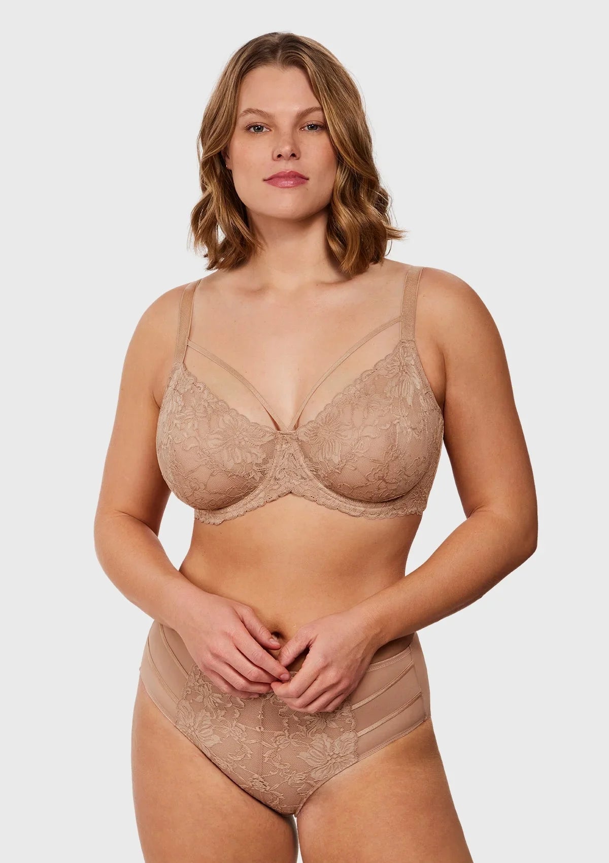 Pretty In Petals Unlined Strappy Lace Bra - HSIA