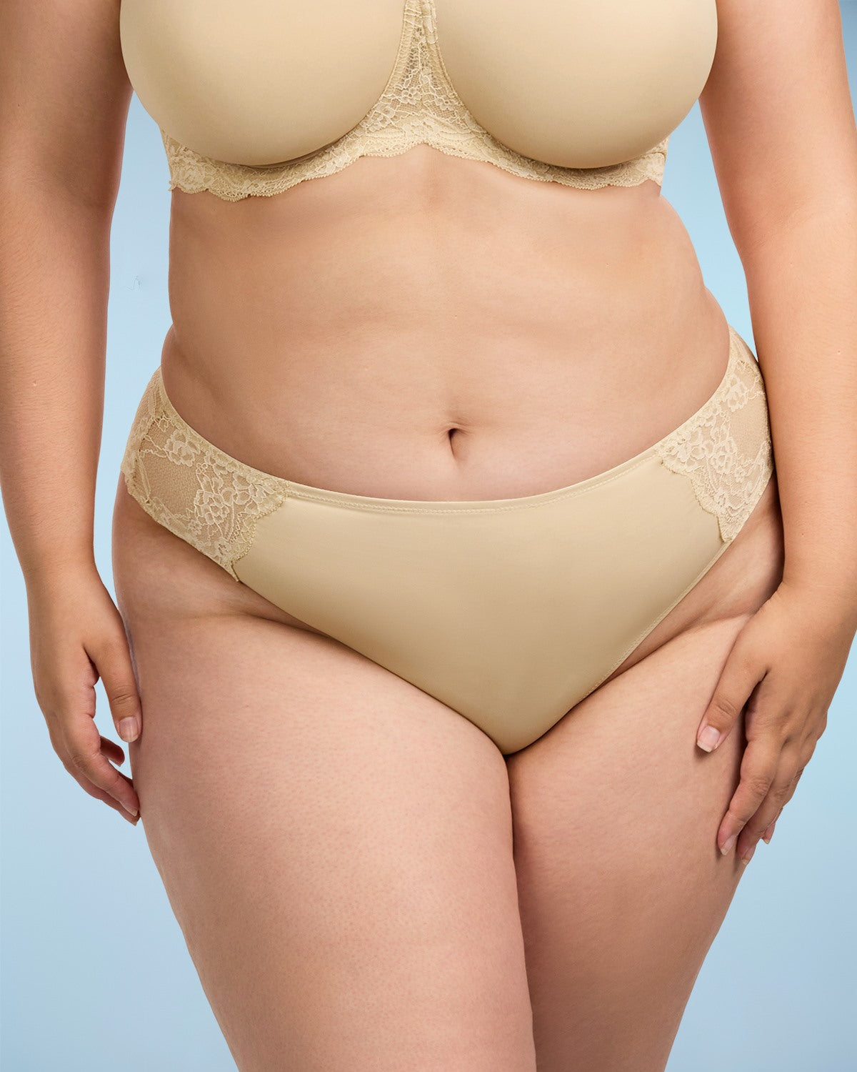 Rebecca All-lace Back Beige Cheeky Underwear - HSIA