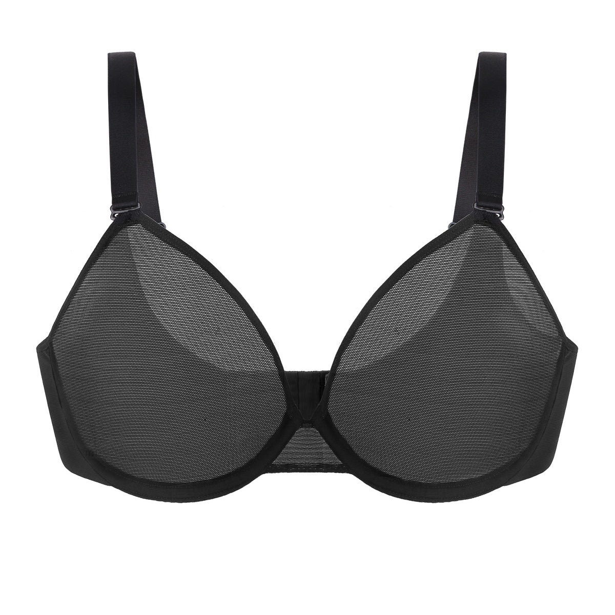 Seraphina Unlined Underwire Sheer Mesh Bra - HSIA