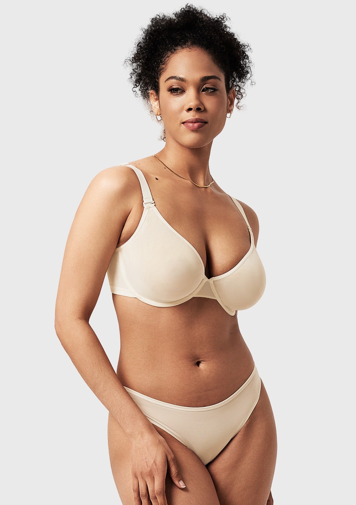 Seraphina Unlined Underwire Sheer Mesh Bra - HSIA