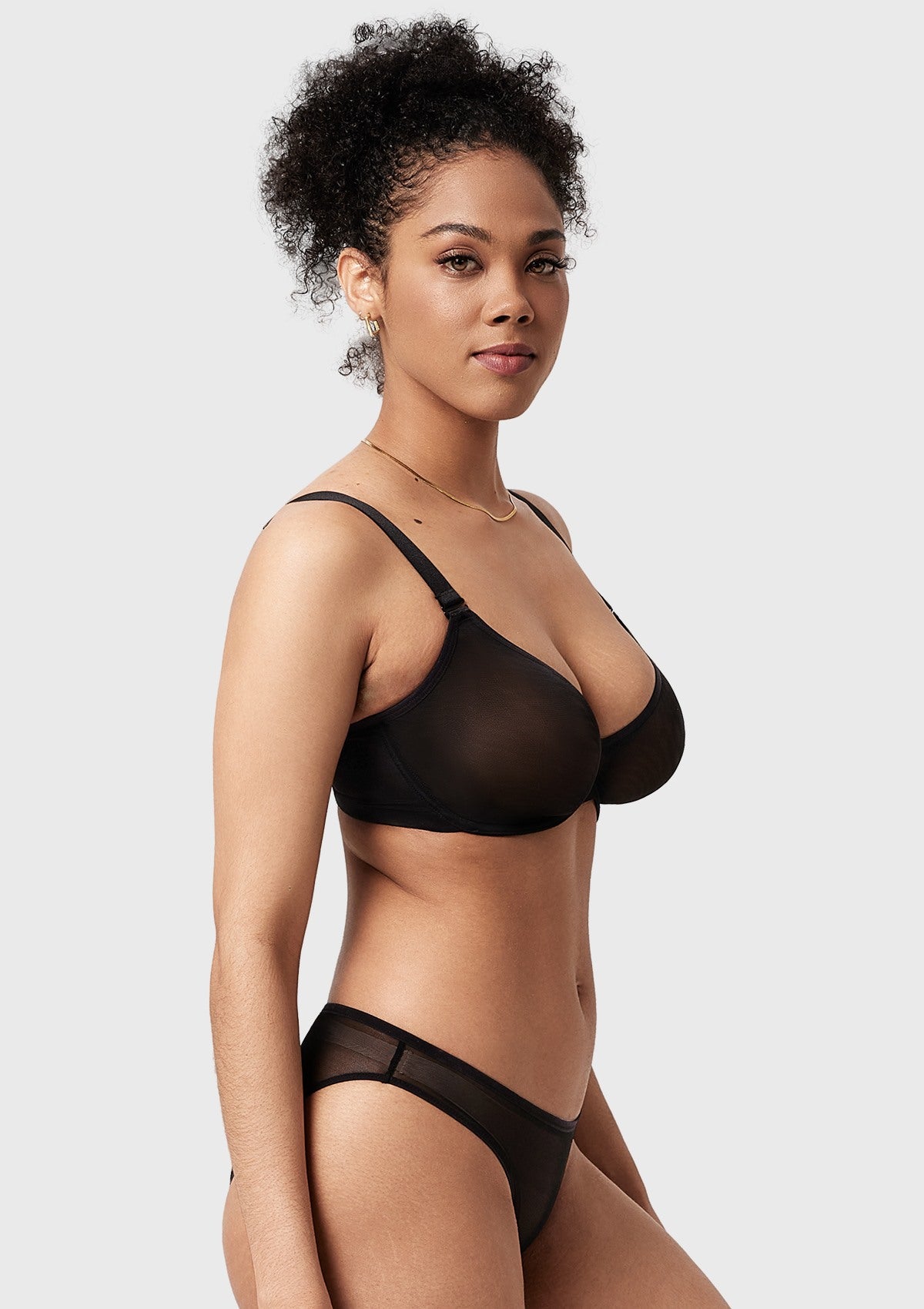 Seraphina Unlined Underwire Sheer Mesh Bra - HSIA