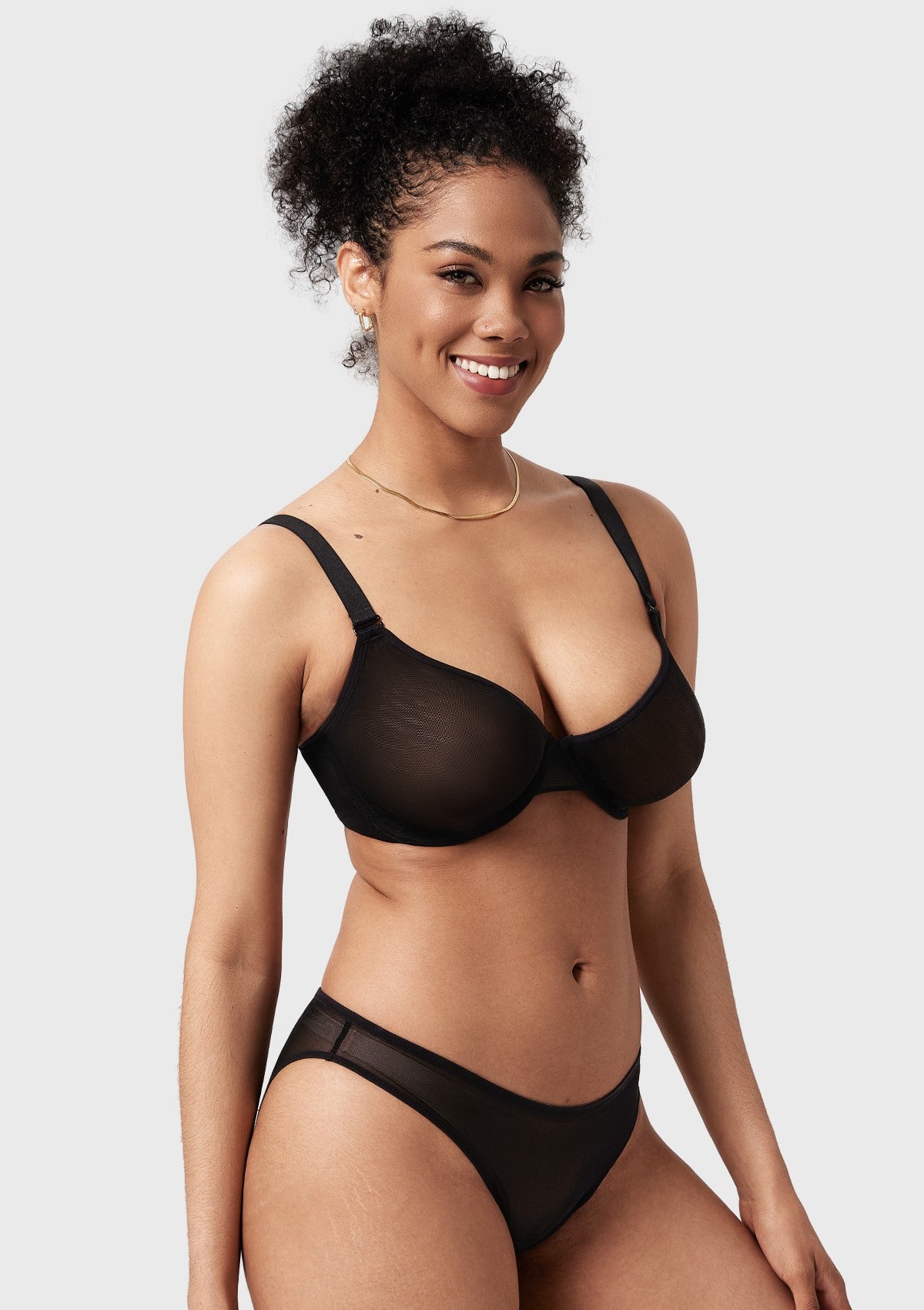 Seraphina Unlined Underwire Sheer Mesh Bra - HSIA