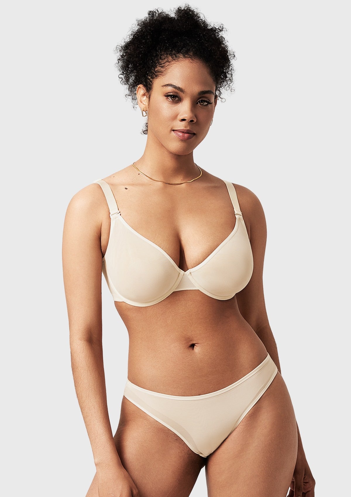 Seraphina Unlined Underwire Sheer Mesh Bra - HSIA