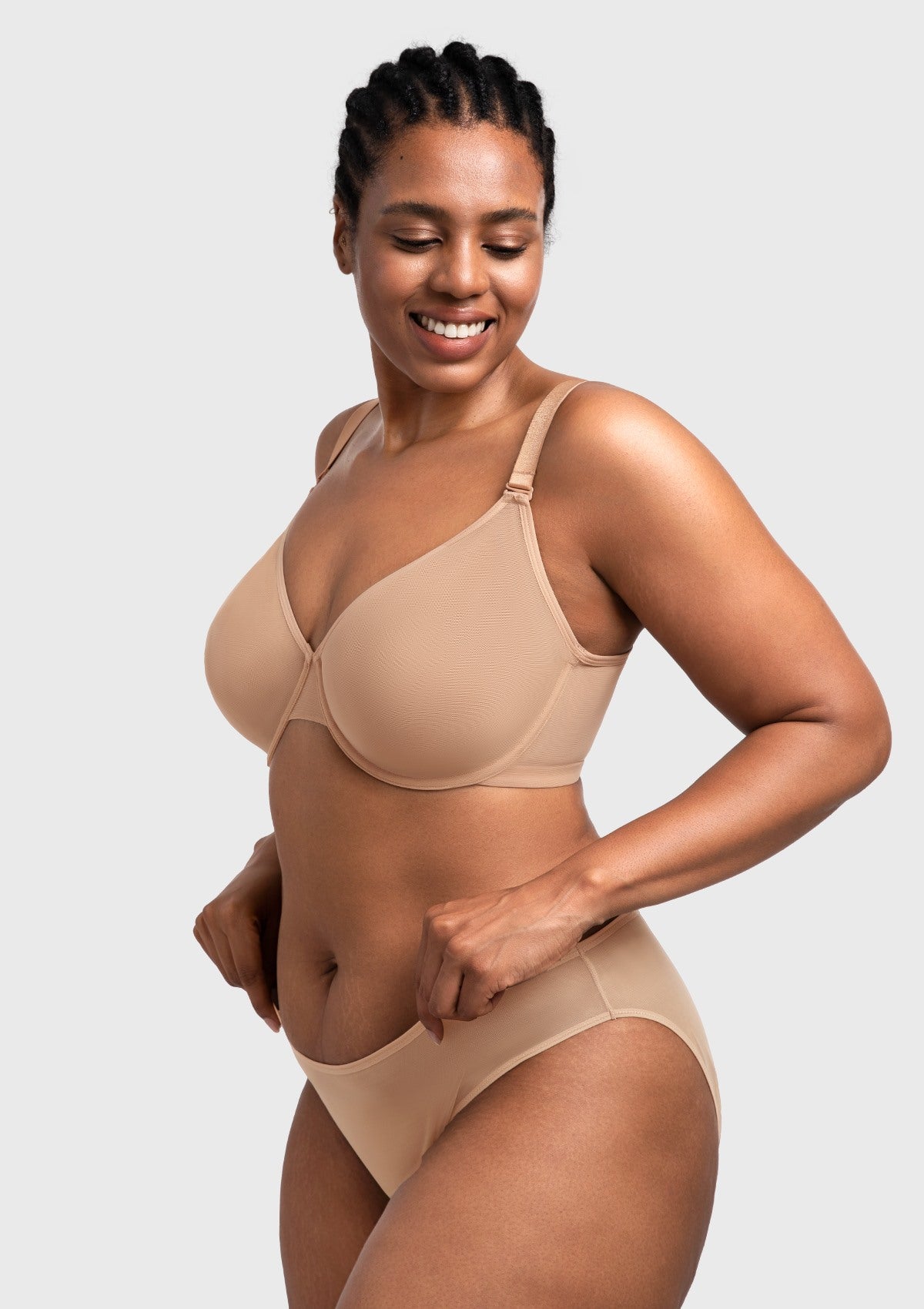 Seraphina Unlined Underwire Sheer Mesh Bra - HSIA