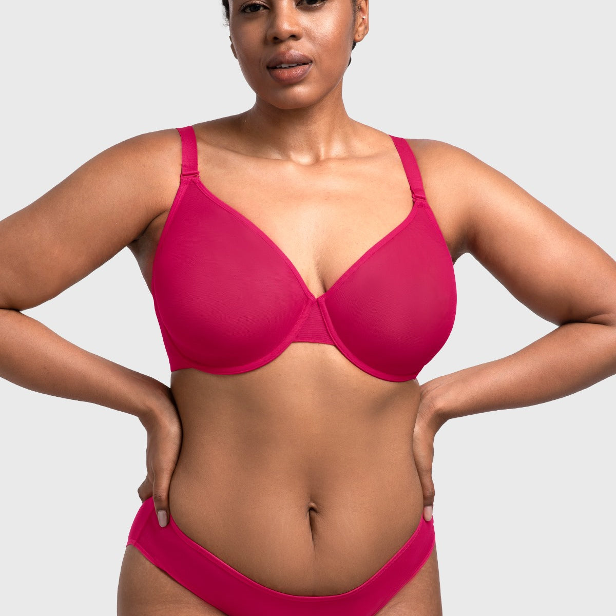 Seraphina Unlined Underwire Sheer Mesh Bra - HSIA