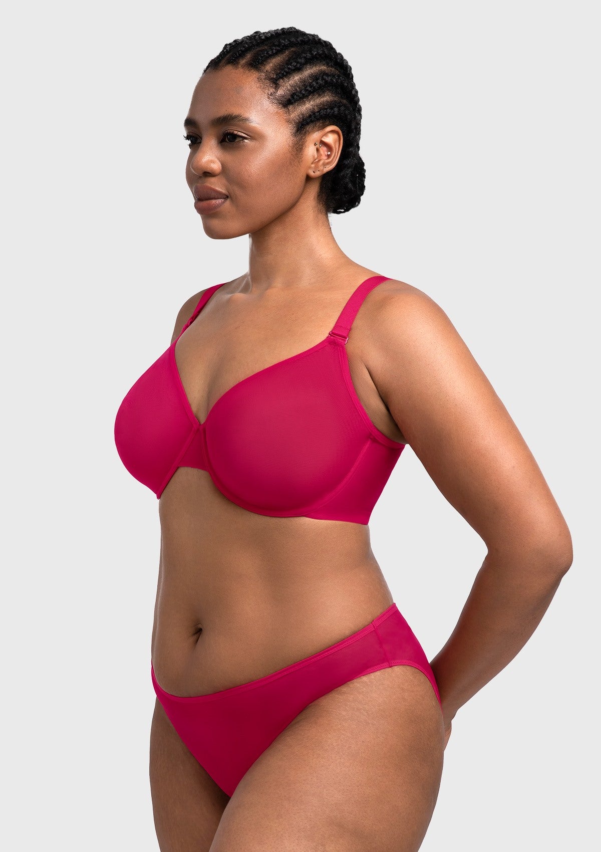 Seraphina Unlined Underwire Sheer Mesh Bra - HSIA